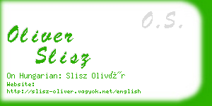 oliver slisz business card